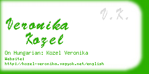 veronika kozel business card